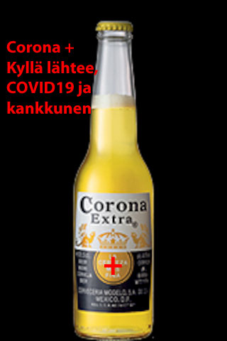 Corona+ olut korjaa COVID19 viruksen ja krapulan